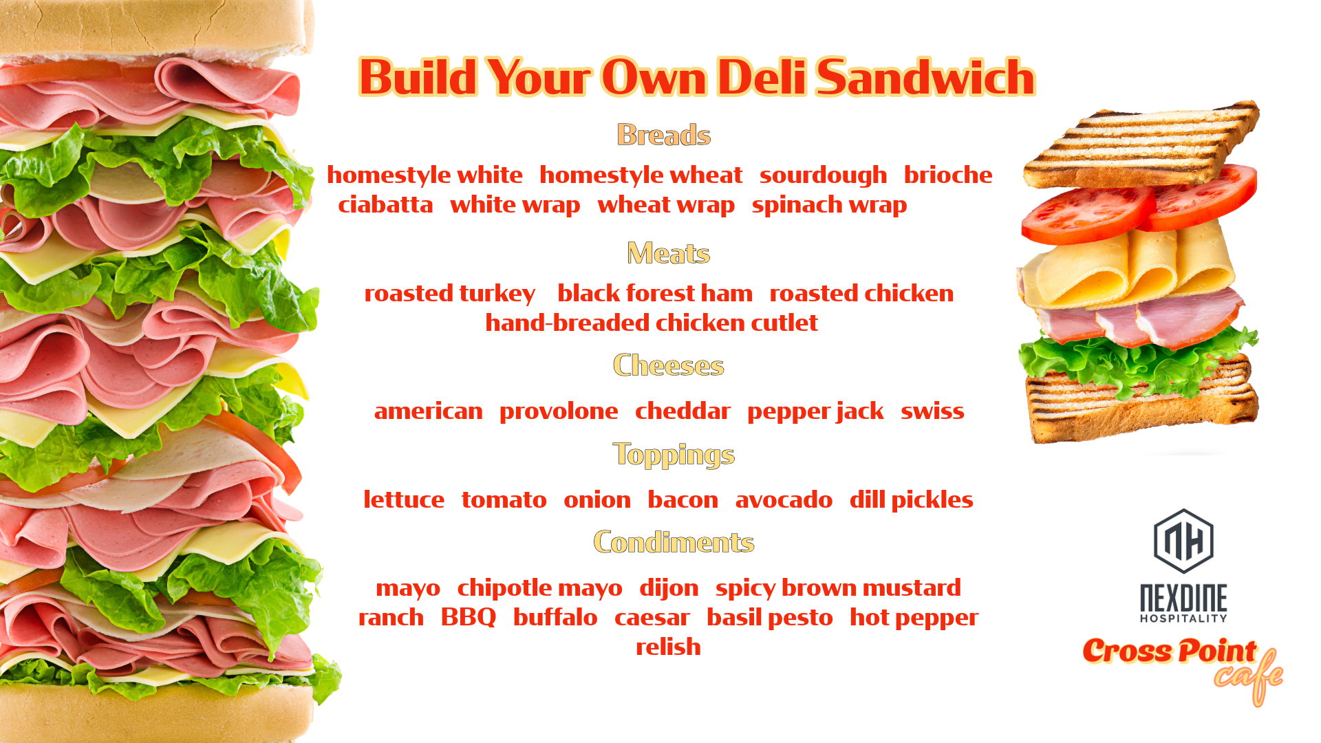 CrossPoint Cafe Everyday Menu